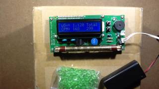 Using a Geiger counter on uranium glass and thorium mantles [upl. by Aitel]