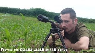 Testing the CZ452 at 135 Yards [upl. by Ynaffyt]