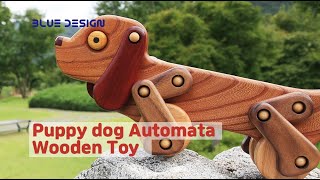 How to Make a Wood Toy Automata Pull Along Toy Puppy Dog [upl. by Zile]