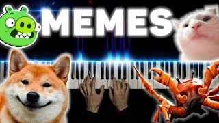 MEMES COMPILATION ON PIANO [upl. by Annel]