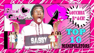 BAD GIRLS CLUB TOP 10 MANIPULATORS [upl. by Althee533]