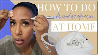 How I Do My Microdermabrasion Facial At Home  Great For Dark Skin  Hyperpigmentation Nicole Davies [upl. by Liahkim]