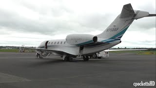 Cessna Citation X C750 N750GF  Powerful Take off  Gloucestershire Airport [upl. by Ireland]