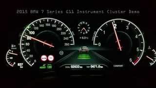 2015 BMW 7 Series G11 Instrument Cluster Demo [upl. by Nnahs]