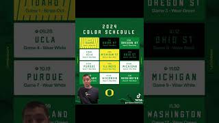 Oregon football 2024 schedule sportsnews collegefootball oregonfootball oregonducks ncaafb [upl. by Ruhl]