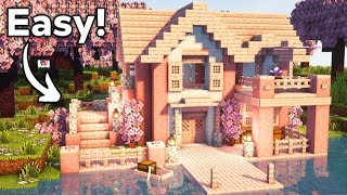 Minecraft Cherry Blossom Survival House Tutorial🏠 [upl. by Nodnarbal]