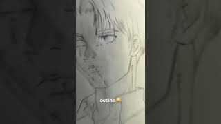 I messed up the watermark n forgot the precious 😭 aot art draw anime leviackerman drawing [upl. by Naesed]