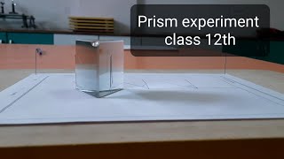 To determine the angle of minimum deviation for a given glass prism l prism experiment Class 12th [upl. by Schuman]