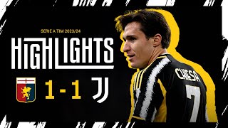 HIGHLIGHTS GENOA 11 JUVENTUS  CHIESA BACK ON THE SCORESHEET [upl. by Paolo]