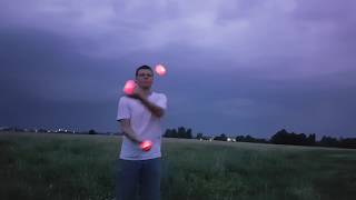 Thunderstorm juggling  Tempelhofer Feld Berlin [upl. by Noeled13]