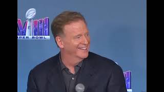 Super Bowl NFL Commissioner Roger Goodell Full Press Conference via NFL Network [upl. by Rhee331]