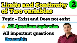 Limits and Continuity of two variables Real analysis Bsc mathematics lec 2 by study Milan [upl. by Aseret368]