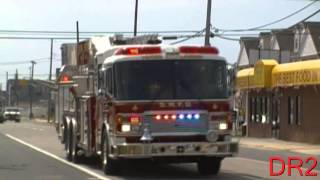 Seaside Heights Fire Department Tower Ladder 4405 Responding 82913 [upl. by Tinor372]