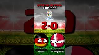 OCTAVOS DE FINAL ALEMANIA vs DINAMARCA  EUROCOPA 2024 countryball [upl. by Schenck]