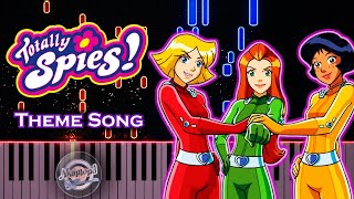 Totally Spies Theme Song Piano Tutorial  Piano Cover  Totally Spies Intro Here We Go Piano [upl. by Ekal]