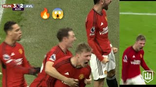 OMG Old Trafford go crazy after Hojlund goal 🔥 Manchester United vs Aston Villa unbelievable [upl. by Farrish]