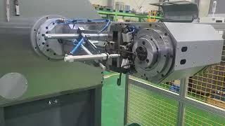 CNC Wire Bending Machine AT HB160 9mm hard wire [upl. by Gittle]