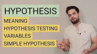 HYPOTHESIS  RESEARCH METHODOLOGY hypothesis research [upl. by Vonni]