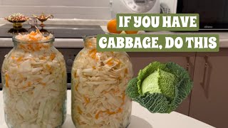 Classic sauerkraut in 5 minutes for GUT health  How to make homemade sauerkraut [upl. by Kohler]