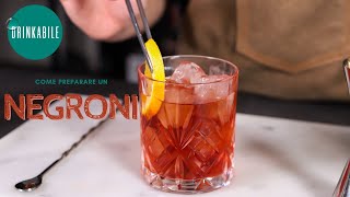 Negroni  Ricetta Cocktail  Drinkabile [upl. by Gnoy]