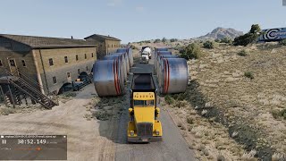 Trucks amp Bus car vs Giant Bollards beamngdrive shorts beamngdrivemods [upl. by Pepe]