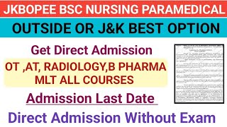 JampK Jkbopee Courses Direct Admission 2024 Best Option After 12th Get Lowest Fee Ever  Must Check [upl. by Eloisa]