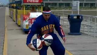 Harlem Globetrotters Amazing Dribbling on the beach [upl. by Ogdan]