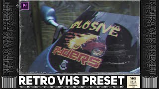 FREE RETRO VHS PRESET PREMIERE PRO [upl. by Elianora]