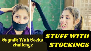 Gag talk with Socks 🧦  Stuff with Stockings  aqsaadil challenge hogtie gag awareness [upl. by Mcarthur409]