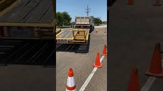 Class A CDL parallel parking duel axle dump truck amp Pintle hitch trailer [upl. by Ammon]