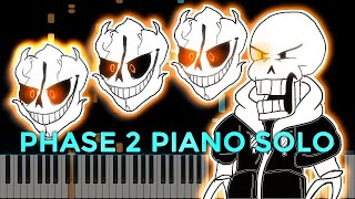 Disbelief Papyrus · Phase 2  LyricWulf Piano Tutorial on Synthesia Solo [upl. by Aimerej]