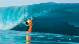 Jamie OBrien Surfs Teahupoo on Fire [upl. by Erina]