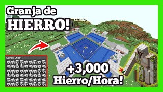 Súper Granja de HIERRO 3000 HierroHora para MINECRAFT 121 [upl. by Davon]