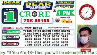 LOTTERY LIVE DEAR NAGALAND STATE LOTTERY SAMBAD DRAW RESULT 24072024 NAGALAND LOTTERY LIVE [upl. by Enilada419]