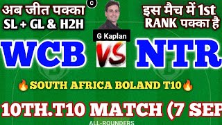 wcb vs ntr dream11 prediction  wcb vs ntr  wcb vs ntr dream11 team  wcb vs ntr dream11 [upl. by Amehr]