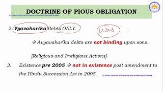 Pious Obligation under Hindu Law  Hindu Law Notes [upl. by Ferna]