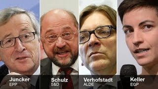 EUdebate2014  Sehen Sie die Debatte der EUSpitzenkandidaten LIVE am 28 April um 19 Uhr MEZ [upl. by Amandi]