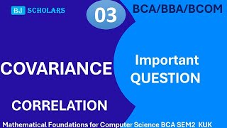 Covariance  important question of covariance  find covariance between x amp y Statistics  MFCS BCA [upl. by Currey]