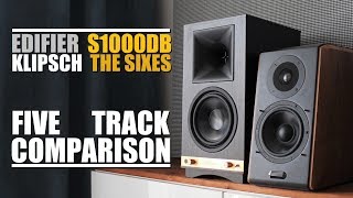 Klipsch The Sixes vs Edifier S1000DB  5 Track Comparison [upl. by Dorehs511]