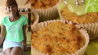 Muffinki bananowe bez glutenu  Dietetyczne przepisy 9 KuchniaRenaty [upl. by Guyon]