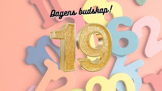 Dagens budskap från numerologin 191 2024 [upl. by Ahsenet207]