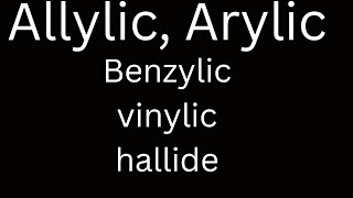 what are arylic allylic benzylic vinylic hallide NEET CONCEPT [upl. by Ahcim468]