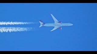 Virgin Atlantic  Boeing 7879 Dreamliner  High Altitude Plane Spotting [upl. by Duahsar]