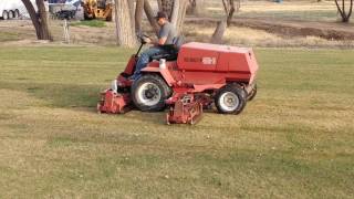 Toro Reelmaster 450D Driving working [upl. by Rimma506]