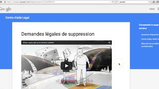 Supprimer un contenu via le formulaire du droit à loubli de Google [upl. by Aisanahta]