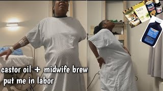 i induced labor with castor oil and with the midwives brew  castor oil and midwives brew success [upl. by Keldah]