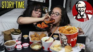 KFC MUKBANG  HOT HONEY CHICKEN WINGS  STORY TIME  EATING SHOW [upl. by Aiken]