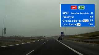 Autostrada  Highway A4 Jarosław  Korczowa PLUA [upl. by Epilif]