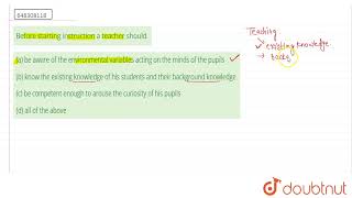 Before starting instruction a teacher should  CLASS 14  PRACTICE SET 6  CDP  Doubtnut [upl. by Ardnuyek]