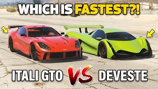 GTA 5 ONLINE  DEVESTE VS ITALI GTO WHICH IS FASTEST [upl. by Aiblis]